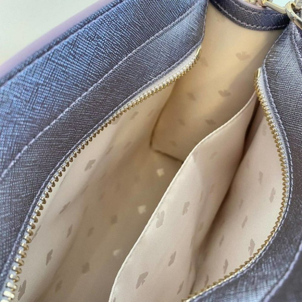 Kate spade purse tinsel glitter satchel handbag - Picture 10 of 11